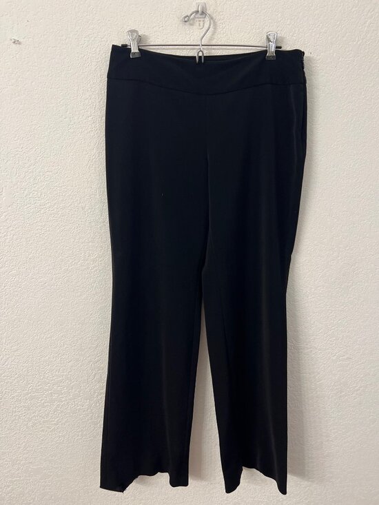 White House Black Market Black Legacy Dress Pants Wide-Leg Mid-Rise women size 4 - Picture 1 of 6